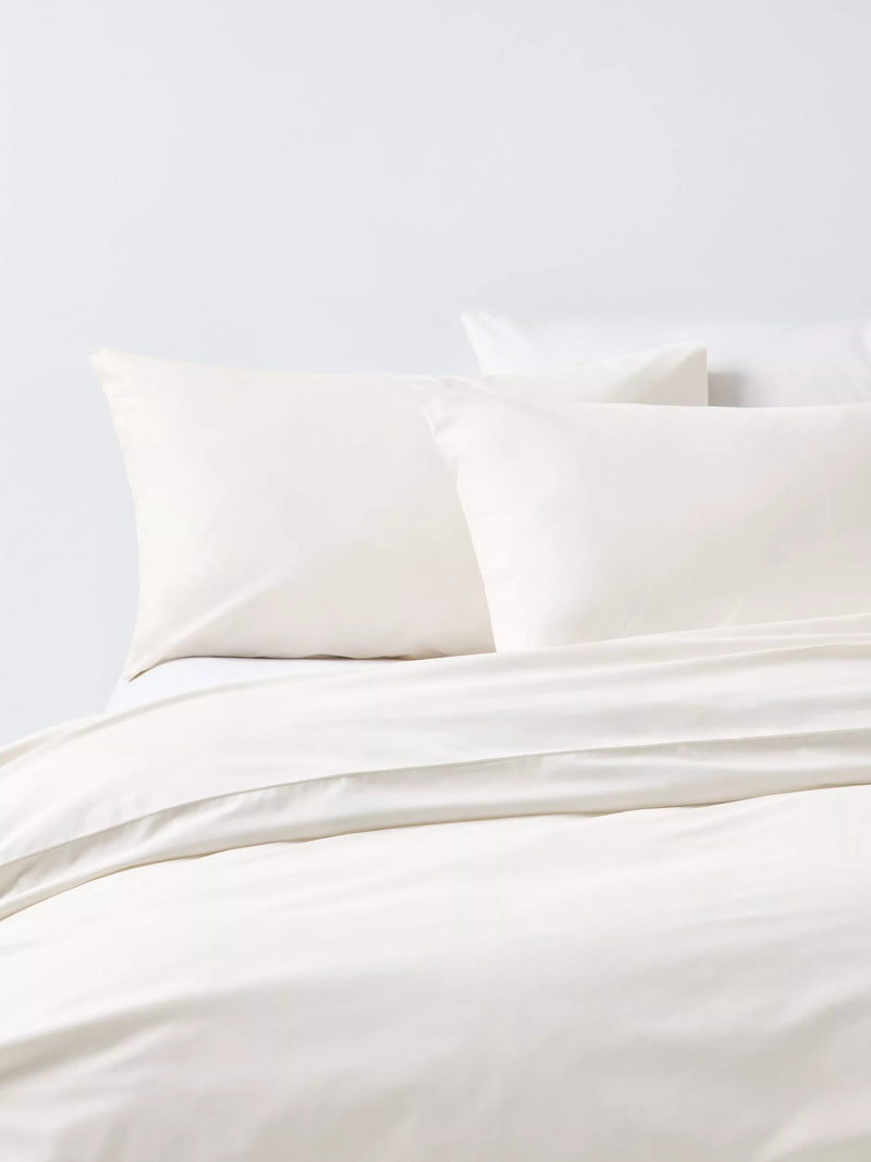 John Lewis Crisp & Fresh 400 Thread Count Organic Cotton Duvet Cover Set - Double