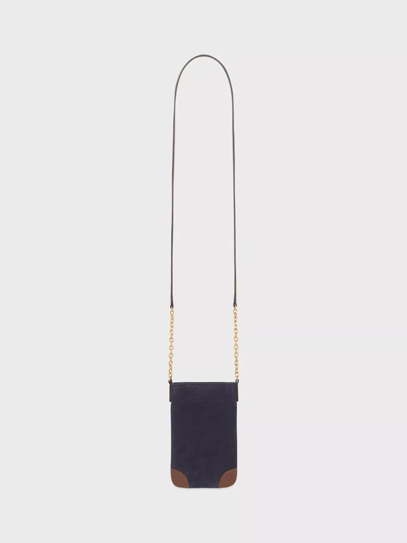 Gerard Darel Charlotte suede phone crossbody pouch, UK version