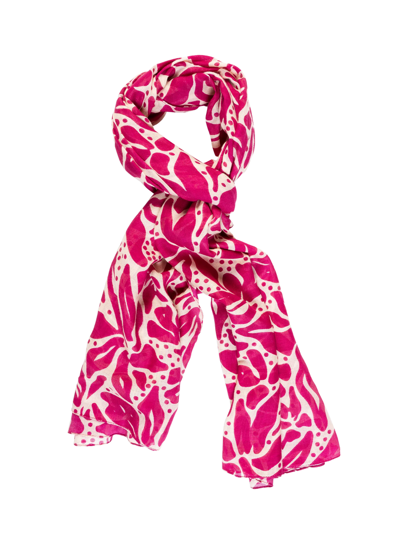 chesca floral scarf pink 180cm, imported from the UK