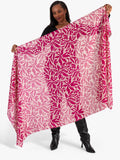 chesca floral scarf pink 180cm, imported from the UK