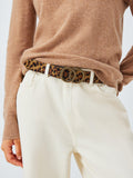 John Lewis leopard-print leather belt (British brand)