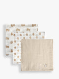 Soft Absorbent Muslin Cloths for Babies Pack of 5 Natural