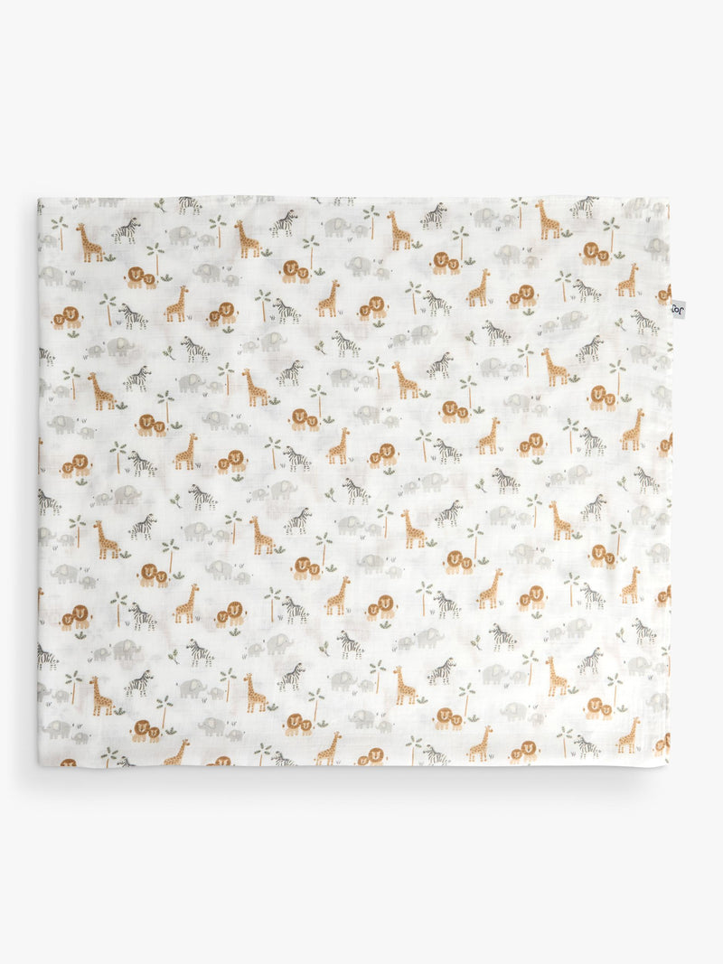 Large Safari Printed Muslin Cloth for Multi-Purpose Baby Use