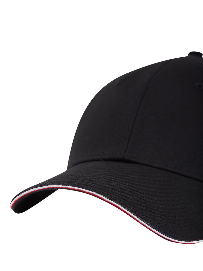 Tommy Hilfiger black organic cotton baseball cap, UK version