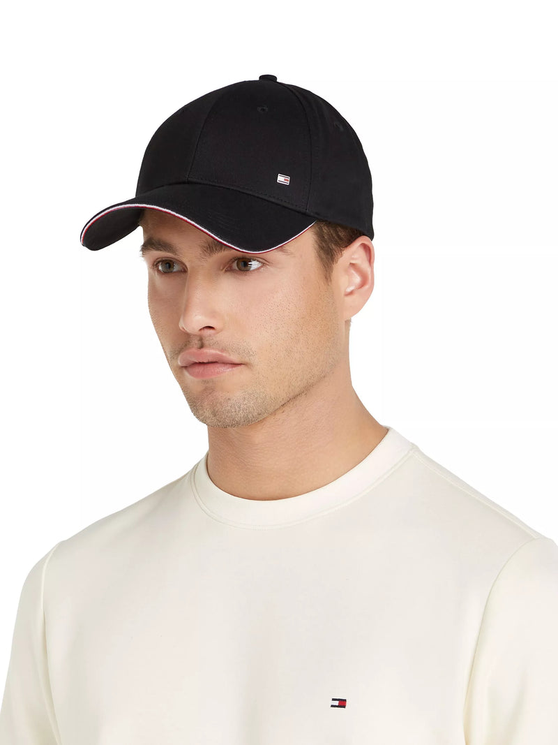 Tommy Hilfiger black organic cotton baseball cap, UK version