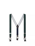 Hackett London leather trim braces green (British brand)