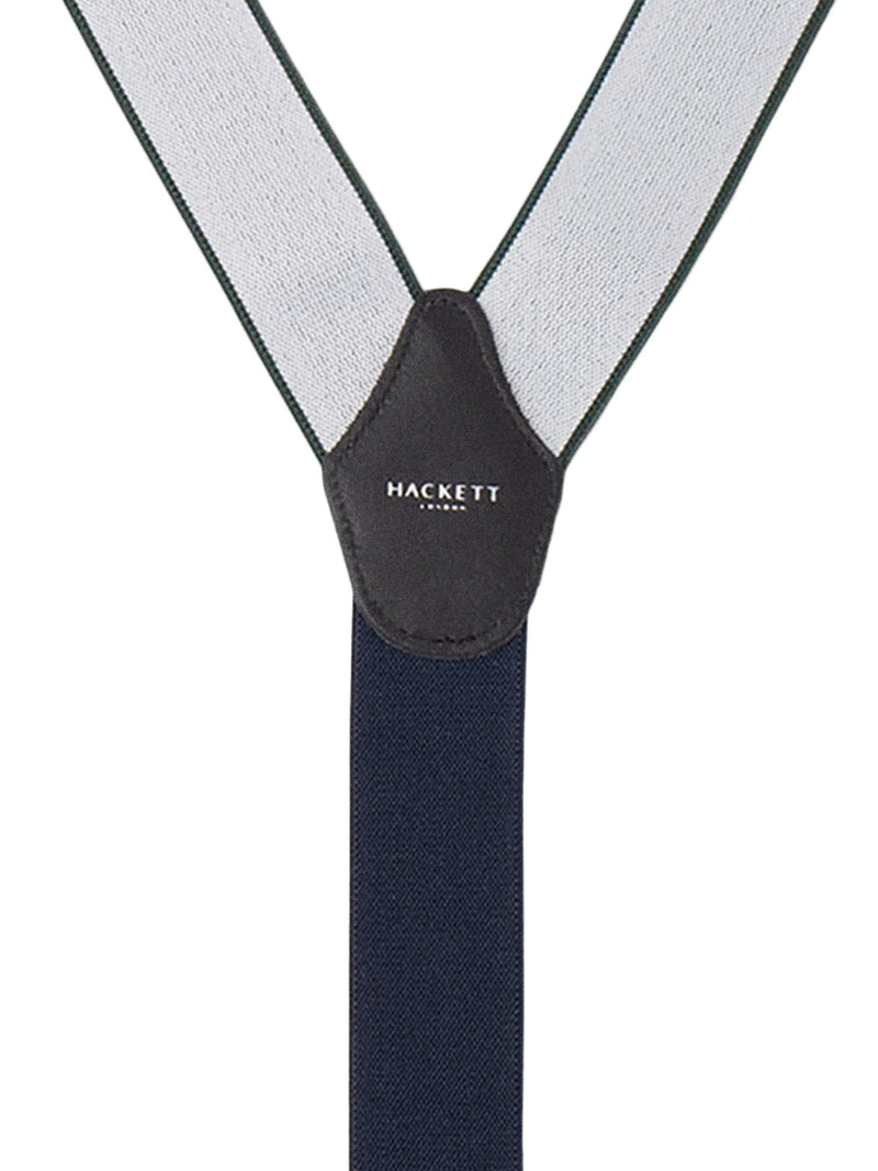 Hackett London leather trim braces green (British brand)