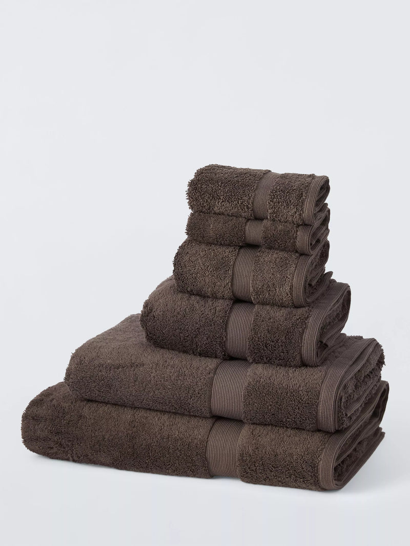 John Lewis Egyptian Cotton Face Cloth (Set of 2), Cocoa
