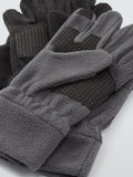 John Lewis kids fleece gloves grey black pack imported from the UK