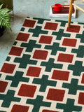 Scion Hatch pure wool rug rust 120x180cm, imported from the UK