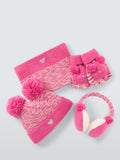 John Lewis kids cat flip top gloves in pink, UK version