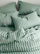 John Lewis Piglet in Bed Pembroke Stripe Linen Fitted Sheet- Buy online at McGrocer