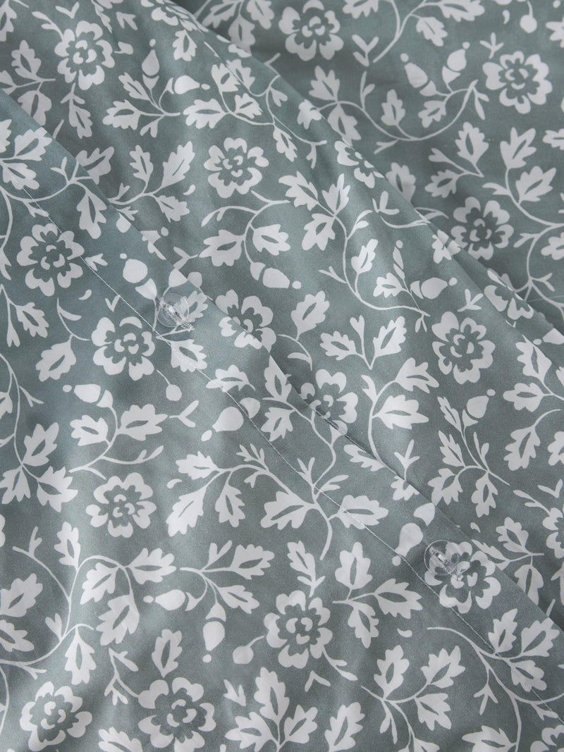 John Lewis Marlow cotton duvet cover set sage double, UK version