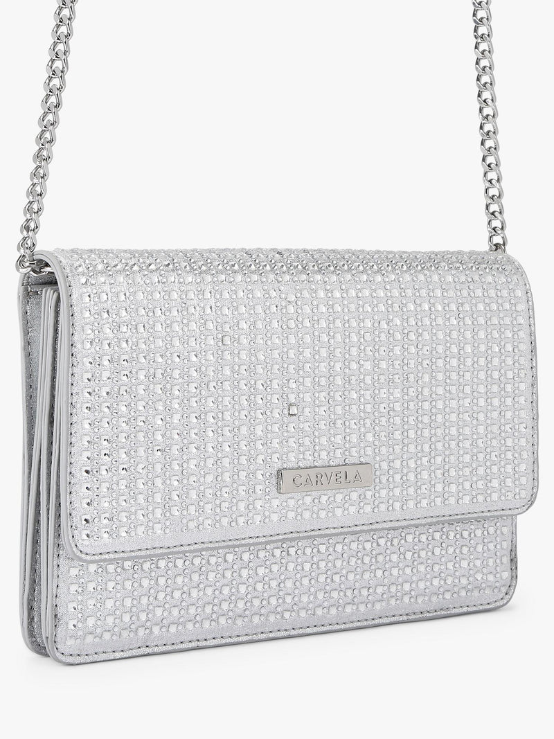 Carvela Kianni Jewel clutch bag with embellishment (British brand)