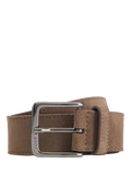 BOSS Ronnie suede belt in light brown, UK version