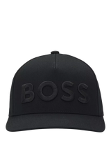 John Lewis BOSS Cotton Logo Baseball Cap Black- Buy online at McGrocer