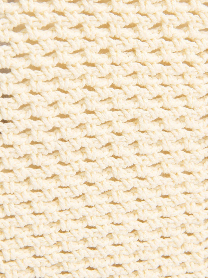 Whistles bamboo handle crochet bag cream, imported from the UK