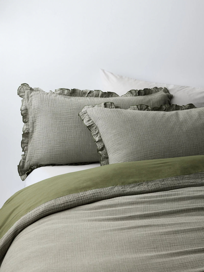 John Lewis Belvoir pure cotton gauze duvet cover set double, imported from the UK