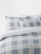John Lewis John Lewis Warwick Pure Cotton Gauze Duvet Cover Set, Check Jacquard, Double- Buy online at McGrocer