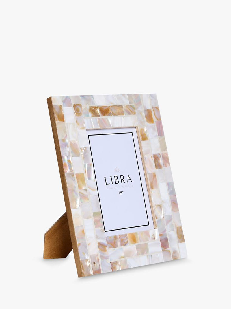 Libra Interiors mother of pearl photo frame 22x17cm - British product