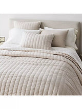 John Lewis West Elm Linen-Cotton Quilted Bedspread- Buy online at McGrocer