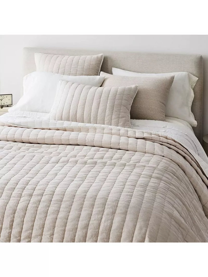 West Elm Linen-Cotton, White, Standard Pillowcase