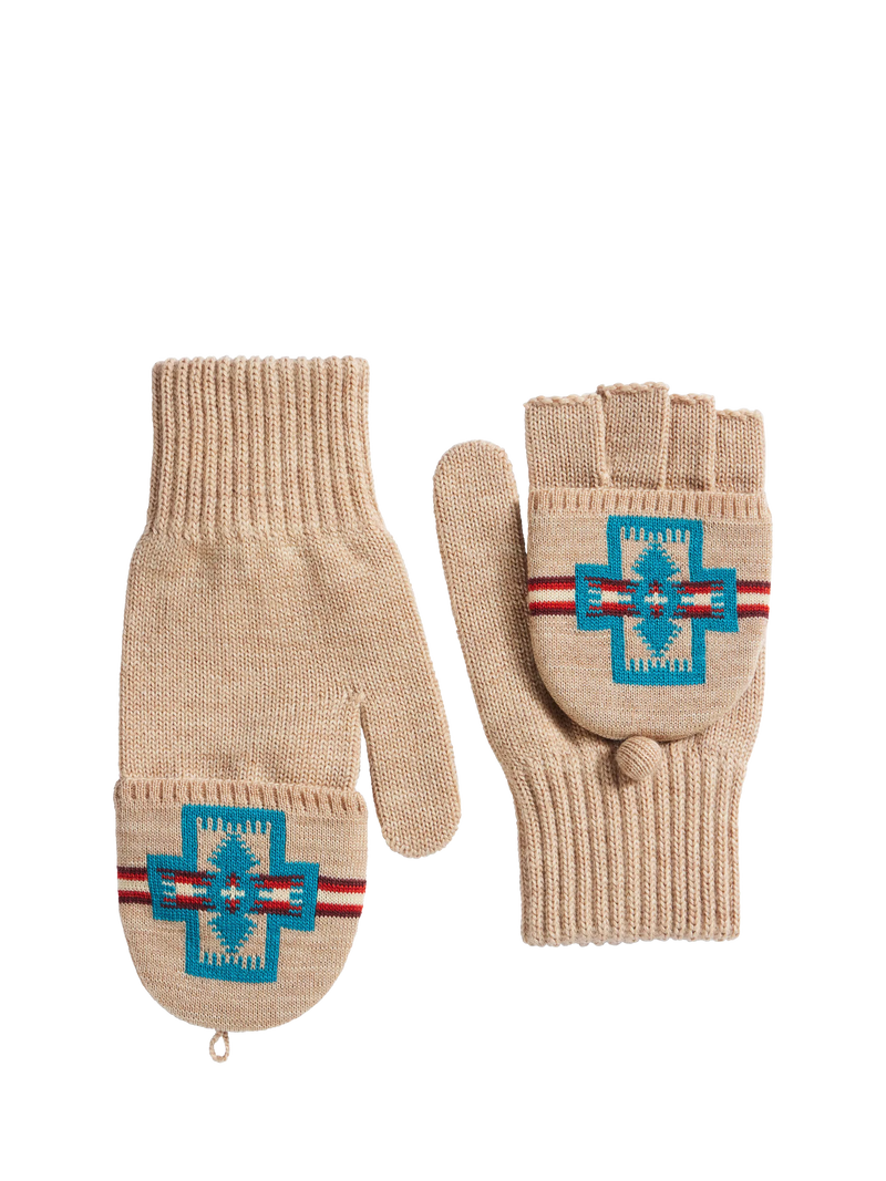 Pendleton mitten gloves Harding Beige - British product