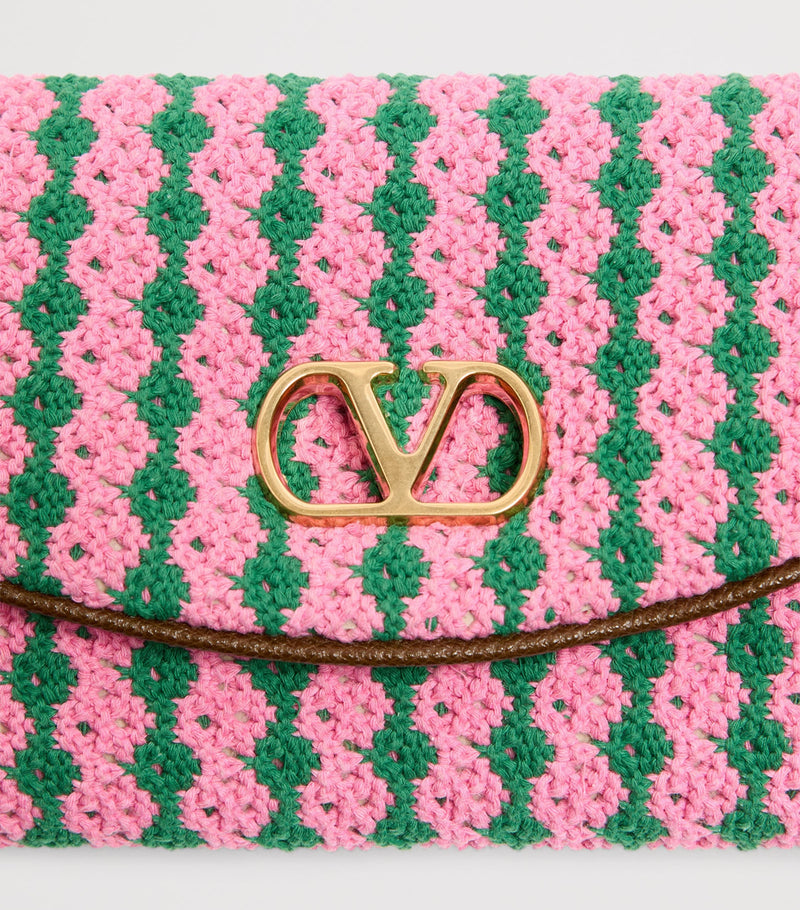 Valentino Garavani small crochet DeVain shoulder bag, UK version