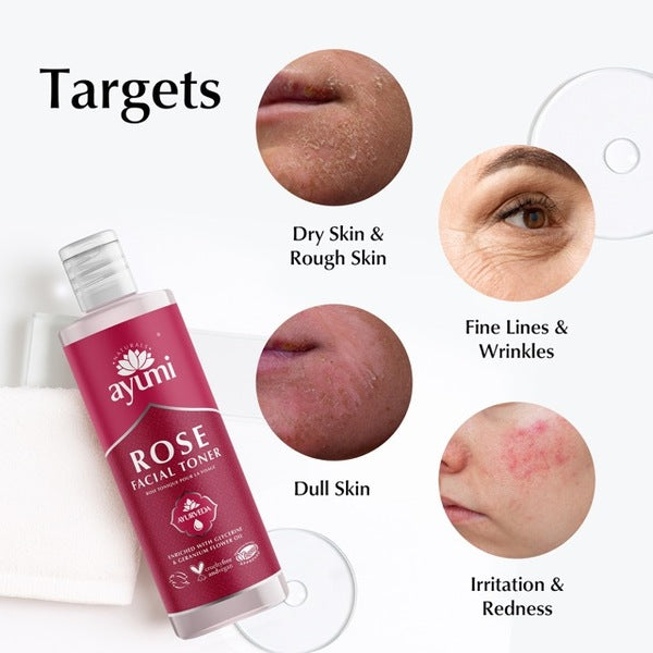 Ayumi Rose & Glycerine Facial Toner 250ml - British product