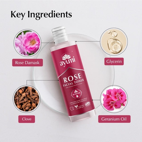 Ayumi Rose & Glycerine Facial Toner 250ml - British product
