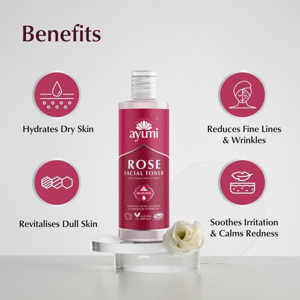 Ayumi Rose & Glycerine Facial Toner 250ml - British product