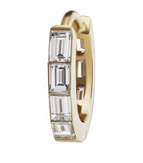 Harrods Maria Tash Yellow Gold Invisible Set Baguette Diamond Eternity Hoop Earring (8mm)- Buy online at McGrocer