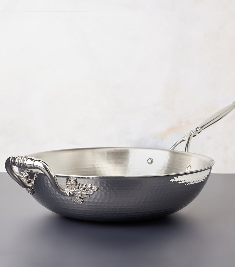 Ruffoni Opus Prima sauté pan 30cm hammered stainless steel (British brand)