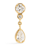 Harrods Sophie Bille Brahe Yellow Gold and Diamond Single Drop Earring- Buy online at McGrocer