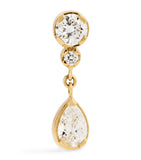 Sophie Bille Brahe yellow gold diamond single drop earring, UK version