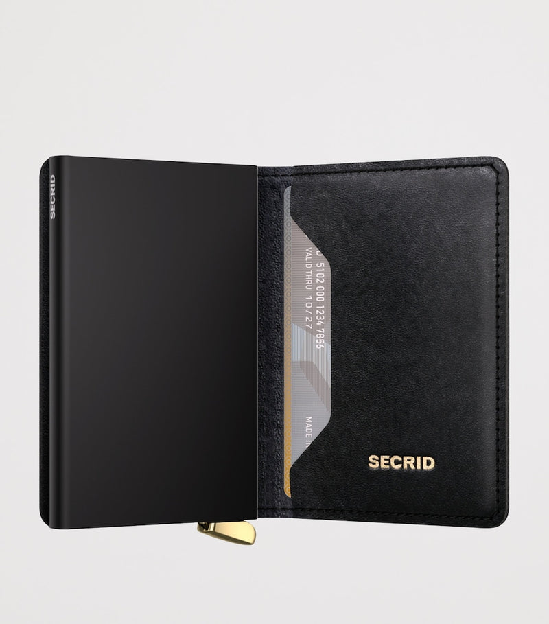 Secrid leather diamond-embossed Slimwallet, UK version
