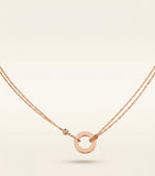 Cartier rose gold diamond LOVE necklace 39.2cm (British brand)