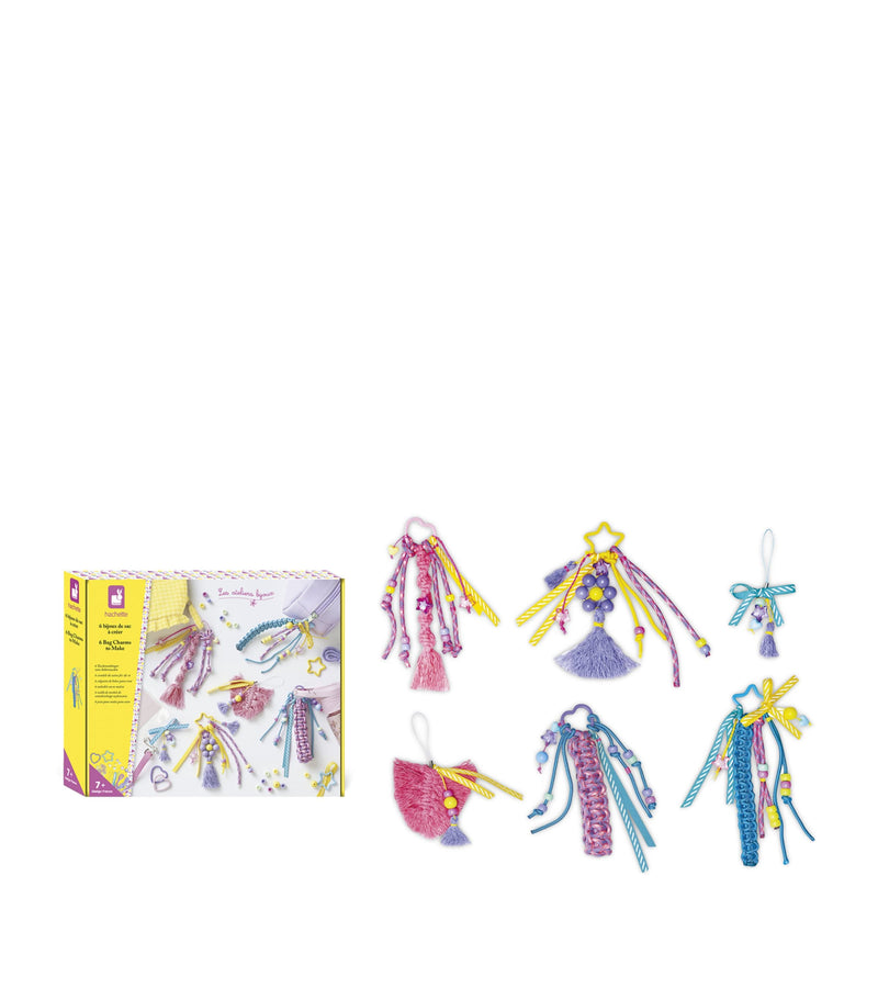 Janod set of 6 bag charms creative kit - British product