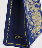 Harrods small gold building shopper bag in canvas, UK version