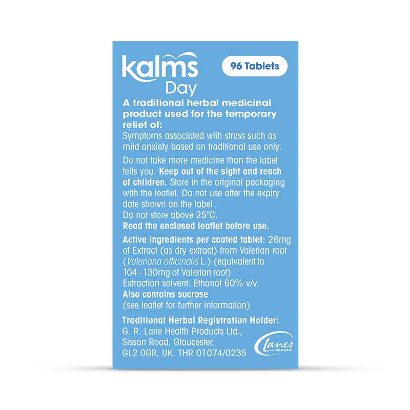 Kalms Day herbal supplement 168 tablets (British brand)