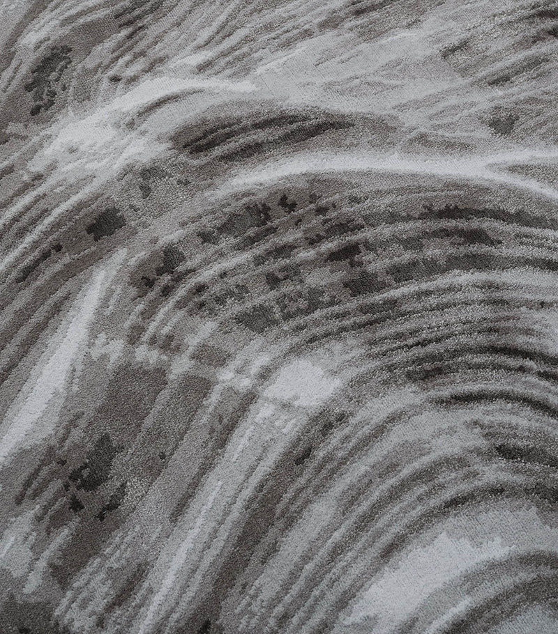 The Rug Company David Rockwell Wool-Silk Falls Graphite Rug 3.05m x 2.44m (British brand)