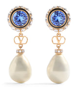 Harrods Valentino Garavani Crystal VLogo Signature Earrings- Buy online at McGrocer
