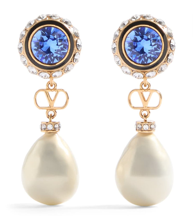 Valentino Garavani Crystal VLogo Signature Earrings - British product