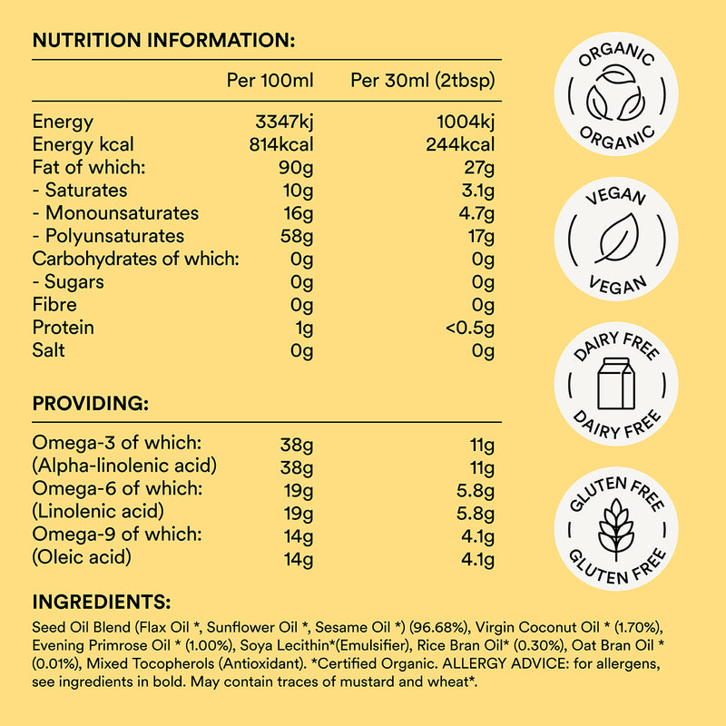 Udo's Omega 3-6-9 oil capsules 90 count - British product