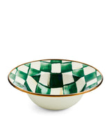 Harrods Emerald Check Hand-Glazed Steel Breakfast Bowl 19cm- Buy online at McGrocer
