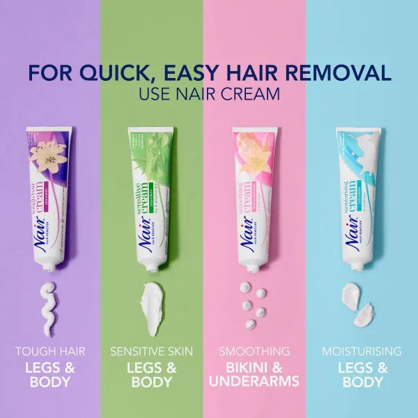 Nair moisturising hair removal cream all hair type 100ml, imported from the UK
