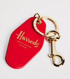 Harrods wine cellar keyring in leather with gold foil, UK version