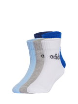 John Lewis adidas Kids Cotton Blend Ankle Socks Blue/Royal Blue 5 Pack- Buy online at McGrocer