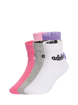 John Lewis adidas Kids' Cotton Blend Ankle Socks, Pack of 5, Pink/Grey/White- Buy online at McGrocer