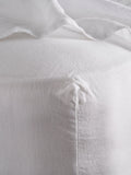 Bedfolk 100% Linen Standard Fitted Sheets - Snow King